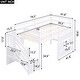 preview thumbnail 10 of 18, Twin Size Playful Design Loft Bed with Storage Staircase and Window, No Box Spring Required, Sturdy Wood Frame, White