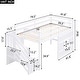 preview thumbnail 5 of 26, Twin Size Wood Loft Bed with Storage Staircase and Window,Sweden Style