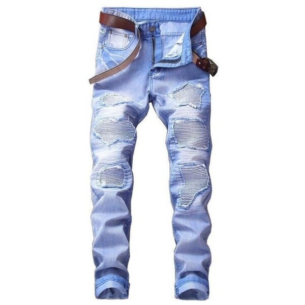 mens skinny destroyed jeans