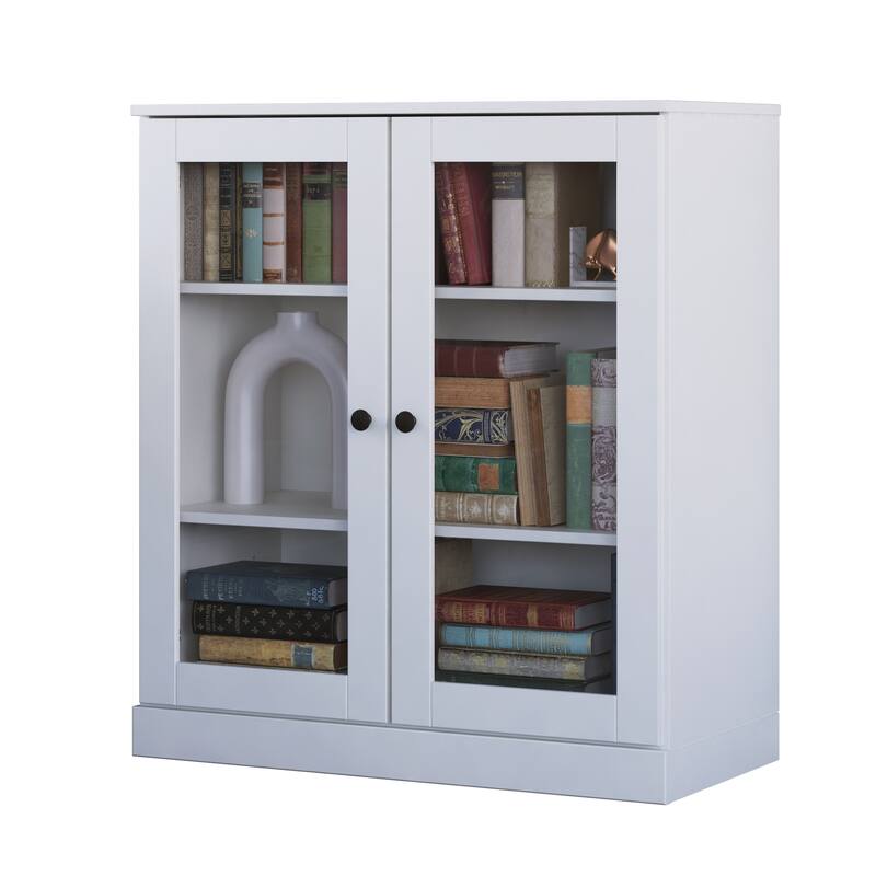 100% Solid Wood 3-shelf Bookcase with Optional Doors by Palace Imports