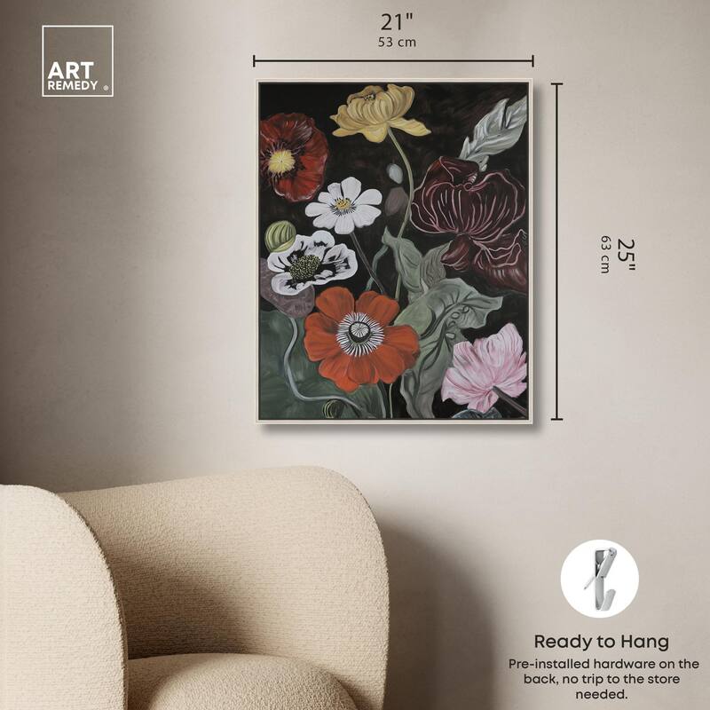 Ruby Revelry Canvas by Art Remedy