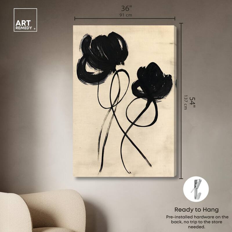 Florals in the Minimal II Canvas by Art Remedy, Gallery Wrapped