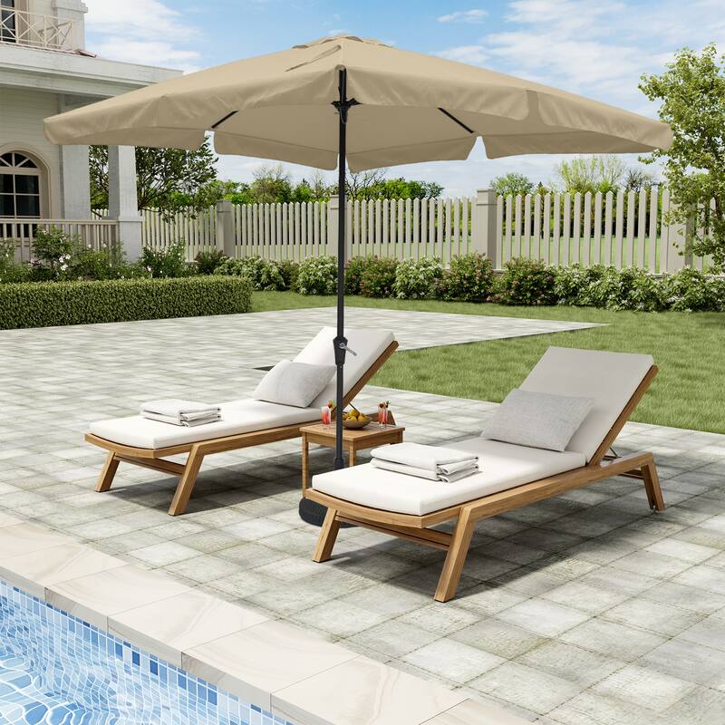 Clihome 10' x 8' Patio Square Market Umbrella with Skirted Canopy