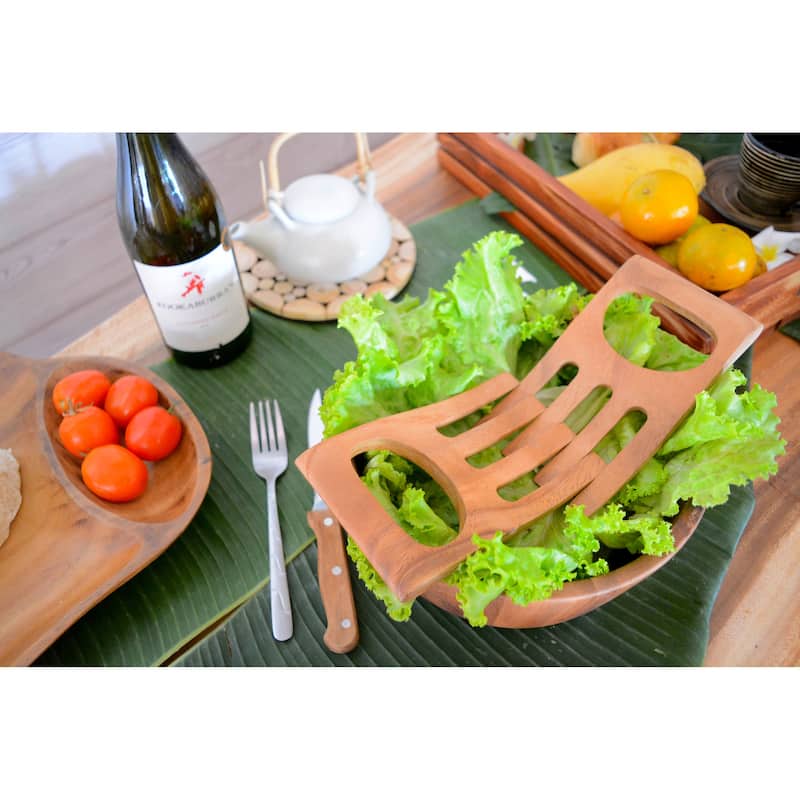 Red Vanilla Acacia Wood Salad Claws 6"
