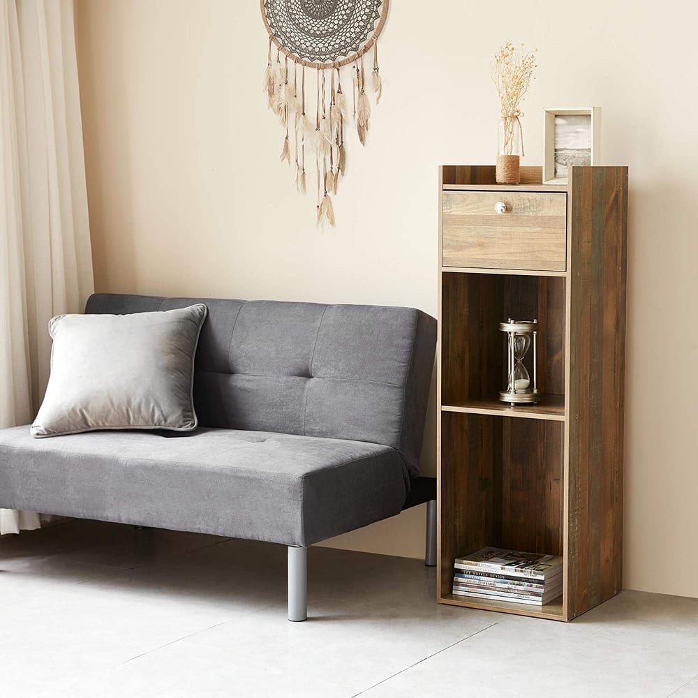 Yak About It® Extra Tall 2-shelf Nightstand End Table by DormCo