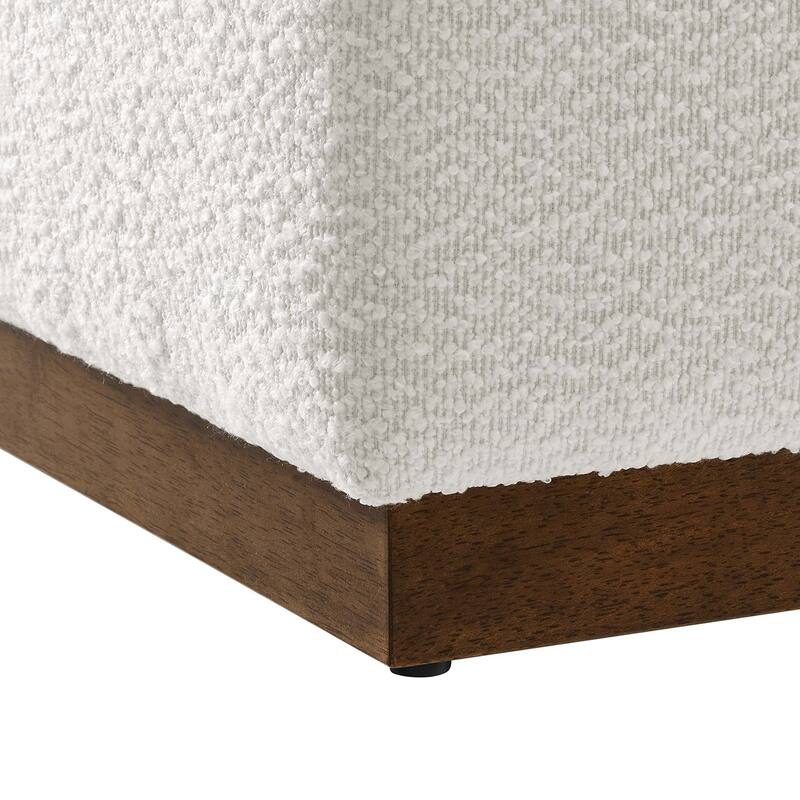 Tilden 17"/28" Square Boucle Upholstered Ottoman