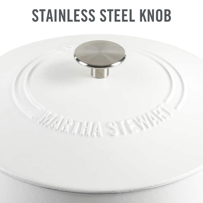 Martha Stewart Gatwick 7 QT Enamel Cast Iron Dutch Oven