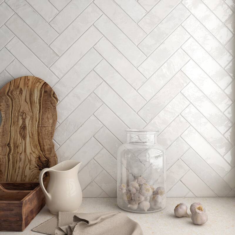 Merola Tile Tribeca Studio Gypsum White 2-3/8" x 9-5/8" Porcelain Wall Tile