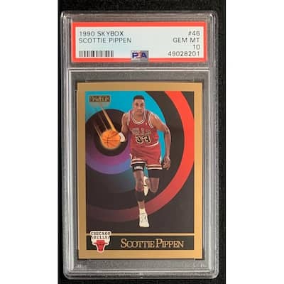 Scottie Pippen 1990 Skybox Basketball Card #46 Graded PSA 10 - 8'6" x 11'6"