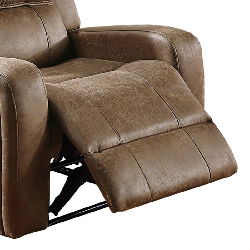 Leather-Like Fabric Upholstered Manual Motion Recliner