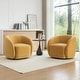 preview thumbnail 50 of 107, SEYNAR Modern Glam Velvet Upholstered 360 Degree Swivel Accent Armchair Set of 2 Mustard
