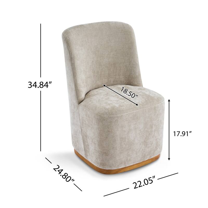 Christopher Knight Home - Modern Upholstered Rubber Wood Dining Chairs with High Back