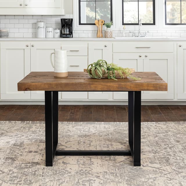 Middlebrook Solid Wood 52-inch Distressed Dining Table - Rustic Oak