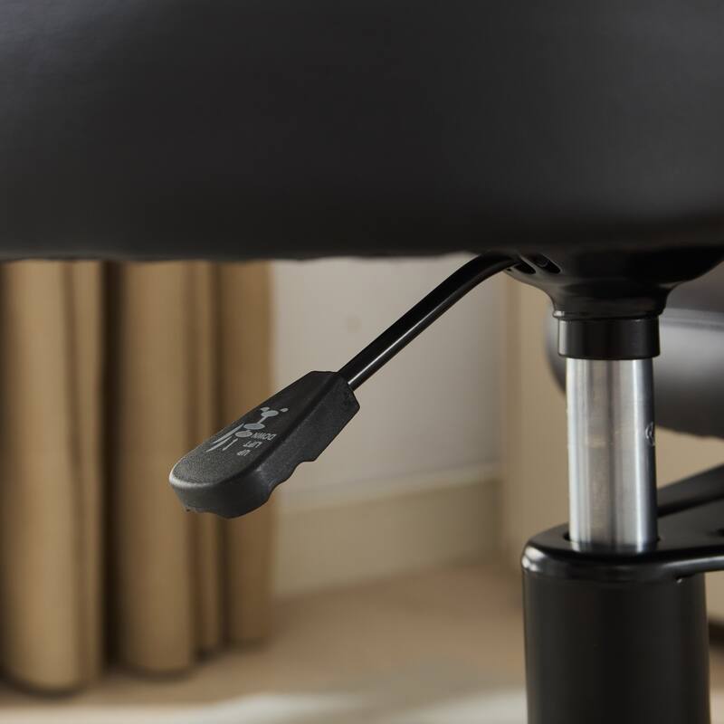 GDF Studio - Flexible PU Leather Cross-Legged Office Chair with Adjustable Swivel Footstool and Lumbar Support