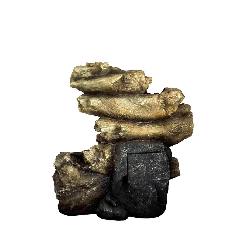 LED Lighted Cascading Rock Waterfall Fountain - 21.75"