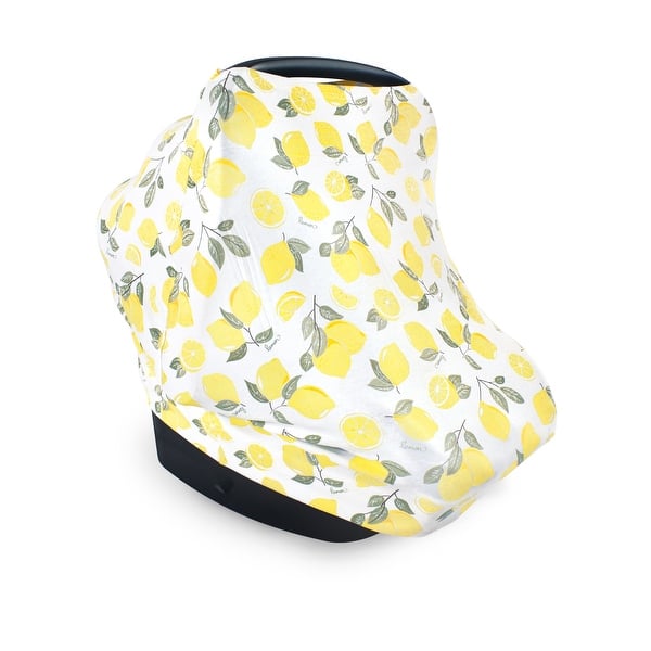 slide 1 of 1, Hudson Baby Infant Girl Multi-use Car Seat Canopy, Lemons, One Size - Lemons Lemons