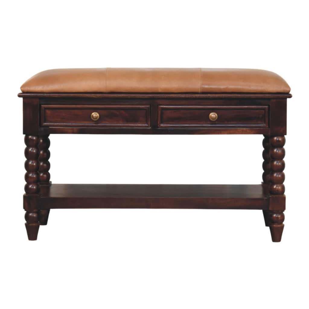 Artisan Furniture Solid Wood Barclay Storage Bench ,Brown