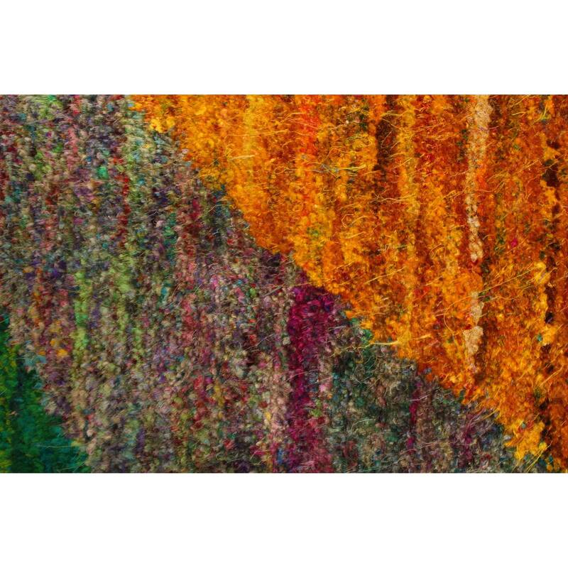 ECARPETGALLERY Hand-knotted Opulence Multi Color Silk Rug - 5'6 x 5'6