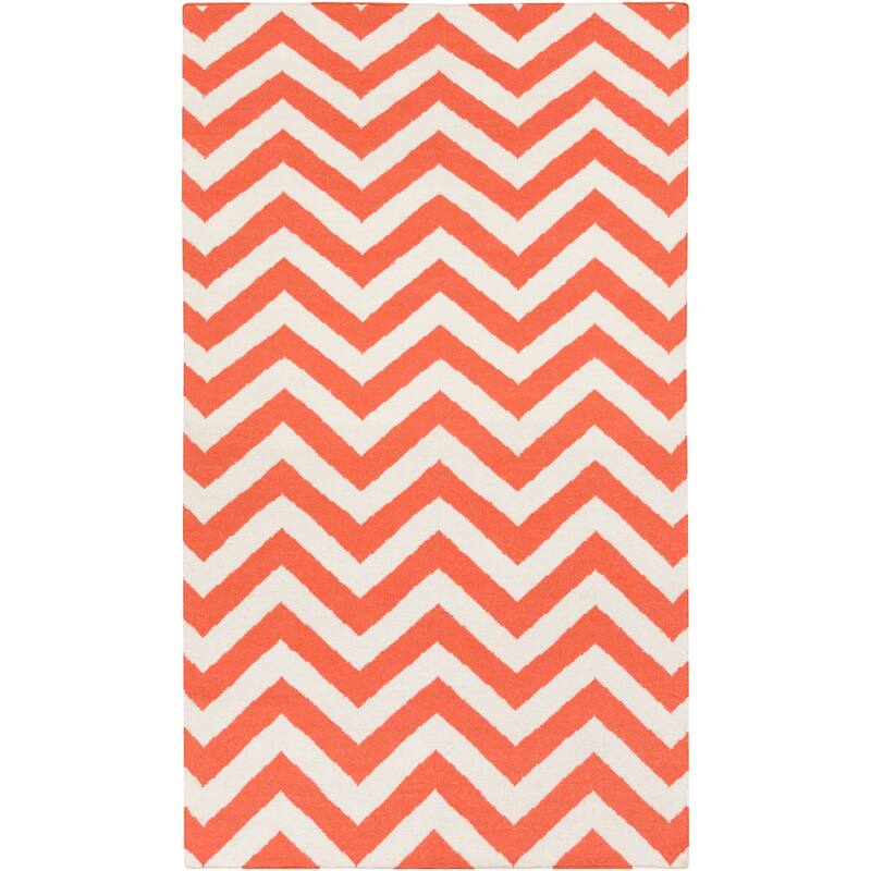 Mesquite Flatweave Chevron Area Rug - Orange - 5' x 8'