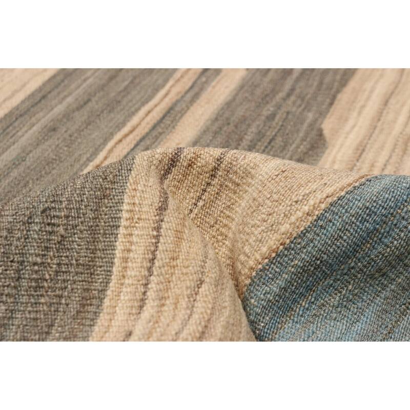ECARPETGALLERY Flat-Weave Ankara FW Beige Wool Kilim - 10'5 x 13'4