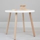 preview thumbnail 18 of 56, Taylor & Olive Poppy Kids Table 23.5 inch Diameter - Maple Finish - White