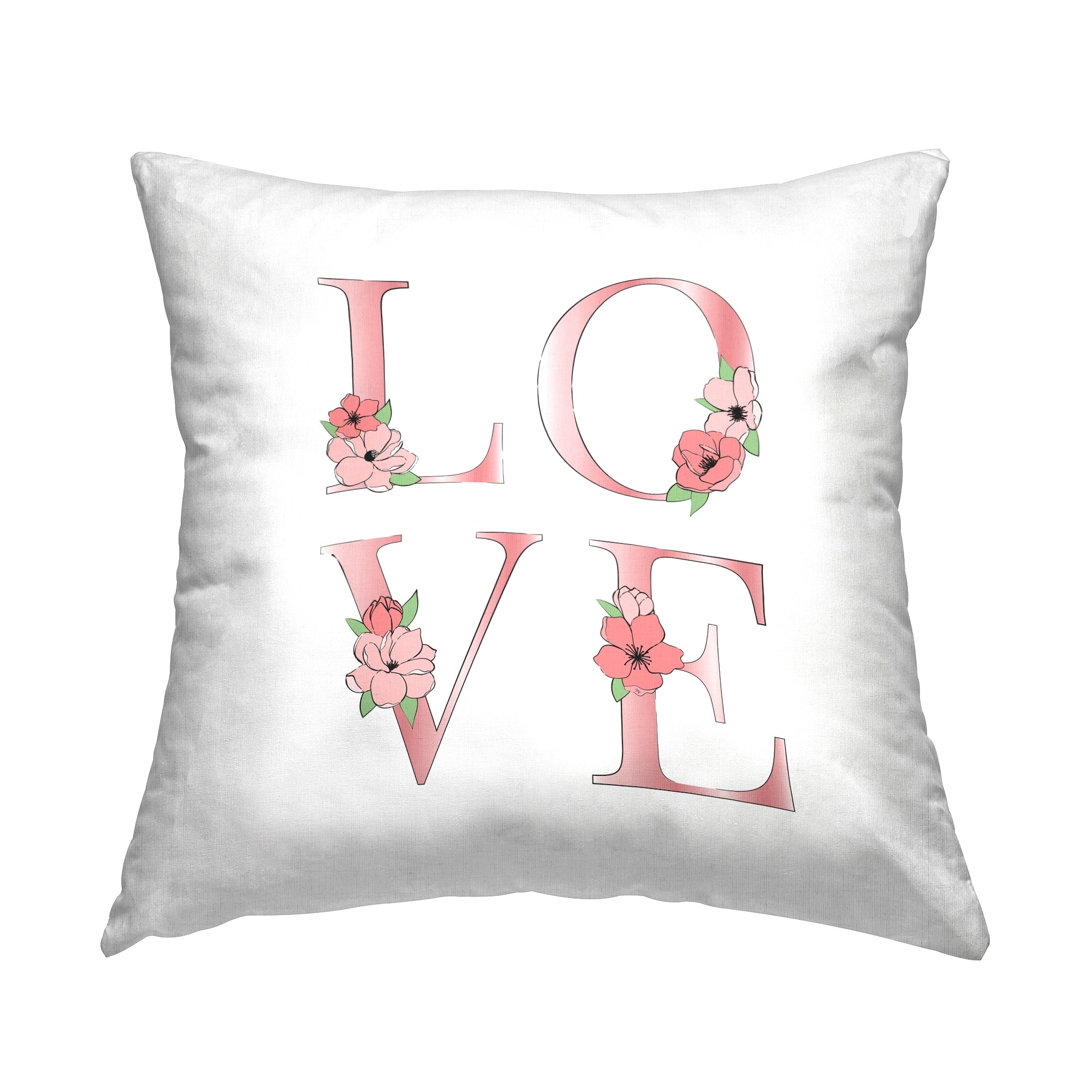 Stupell Blooming Love Letters Decorative Printed Throw Pillow Design by Martina Pavlova