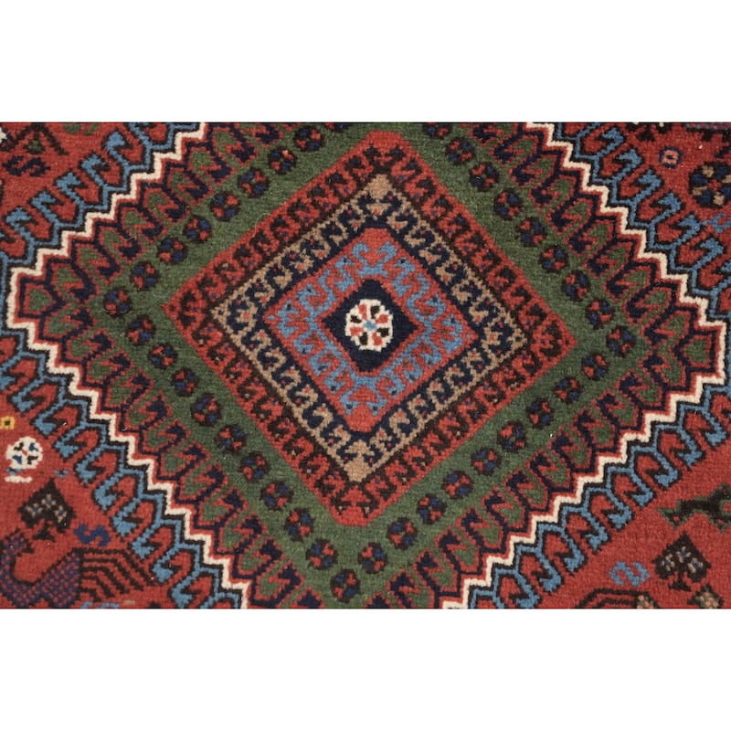 Hand Knotted Oriental 100% Wool Carpet Traditional Tribal Oranges & Rust Yalameh Area Rug - 13' 1'' X 10' 0''