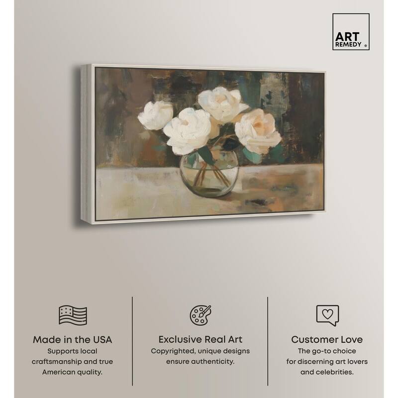 Creamy Cascade Cluster I Canvas by Art Remedy
