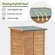 preview thumbnail 41 of 43, Mcombo Outdoor Wood Storage Cabinet, Small Size Garden Wooden Tool Shed with Double doors, Outside Tools Cabinet 0985CR