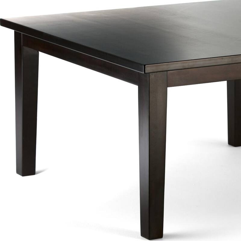 HomeRoots 54" Brown Solid Wood Frame Base Square Dining Table - 54.00 in. x 29.50 in. x 54.00 in.