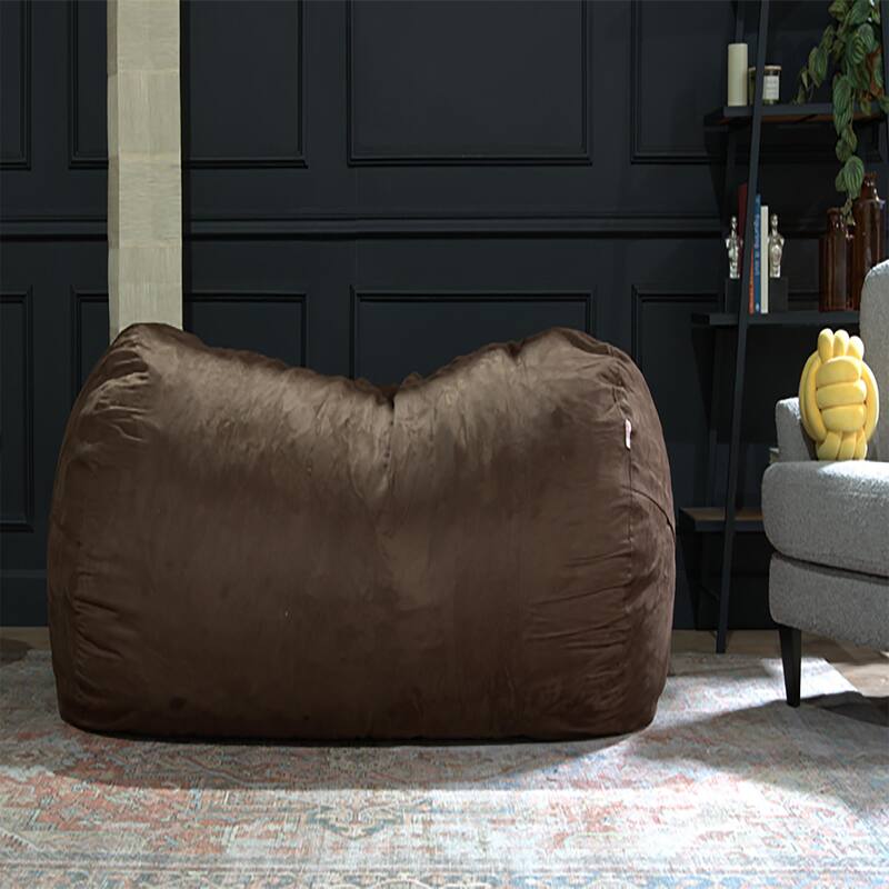 Jasper Traditional 8 Foot Cylindrical Suede Bean Bag