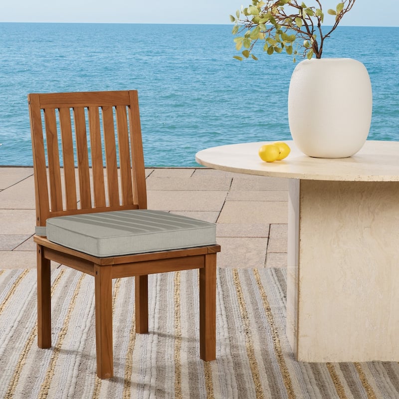 ARDEN Foam Outdoor Double Welted Round Back Seat Cushion, 20 x 19