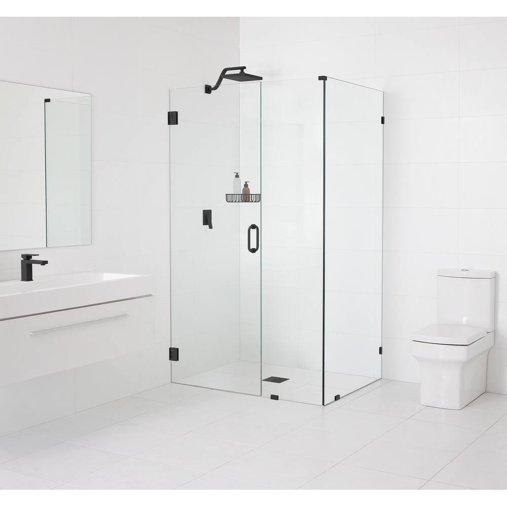 Glass Warehouse 78" x 47" x 32" Frameless 90 Degree Shower Enclosure - Wall Hinge