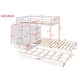 preview thumbnail 9 of 16, Twin-over-Twin Pine Wood Bunk Bed with Wardrobe, Drawers, and Shelves, Full-Length Guardrail