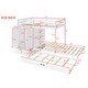 preview thumbnail 9 of 7, White Twin-over-Twin Pine Wood Bunk Bed with Wardrobe, Drawers, and Shelves, Full-Length Guardrail