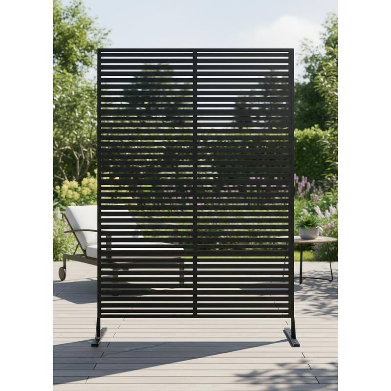 70" H Decorative Metal Garden Fences, Rust-Proof Scroll Design