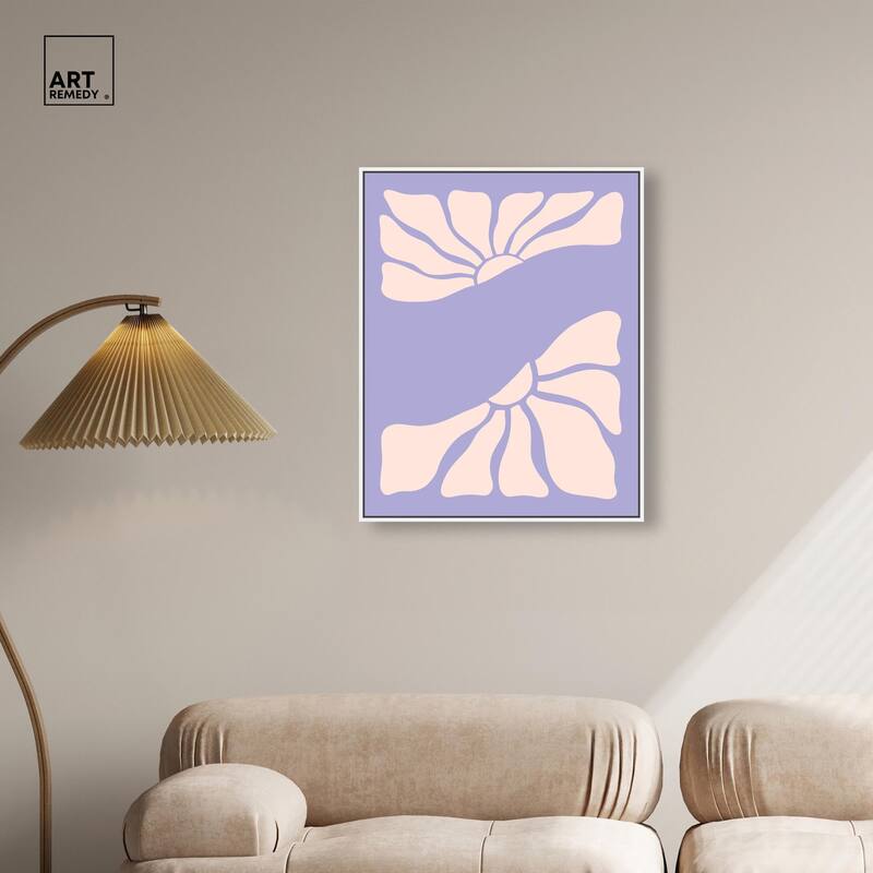 Split in two Flower Canvas by Art Remedy