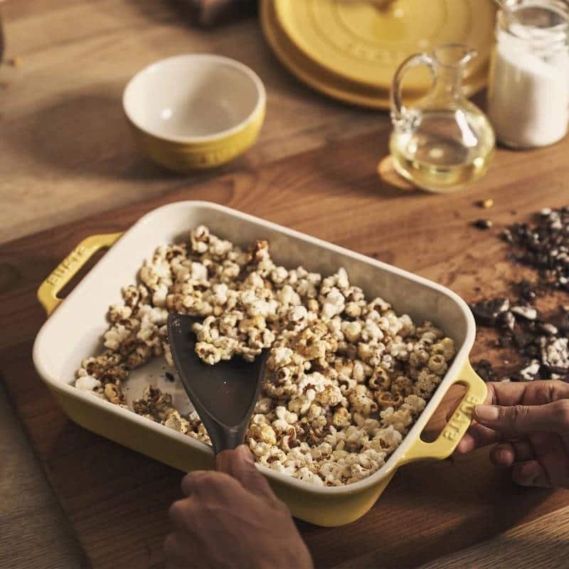 2 Piece Ceramic Stoneware Casserole Dish Set Non-Stick Rectangular Baking Dishes Oven Safe