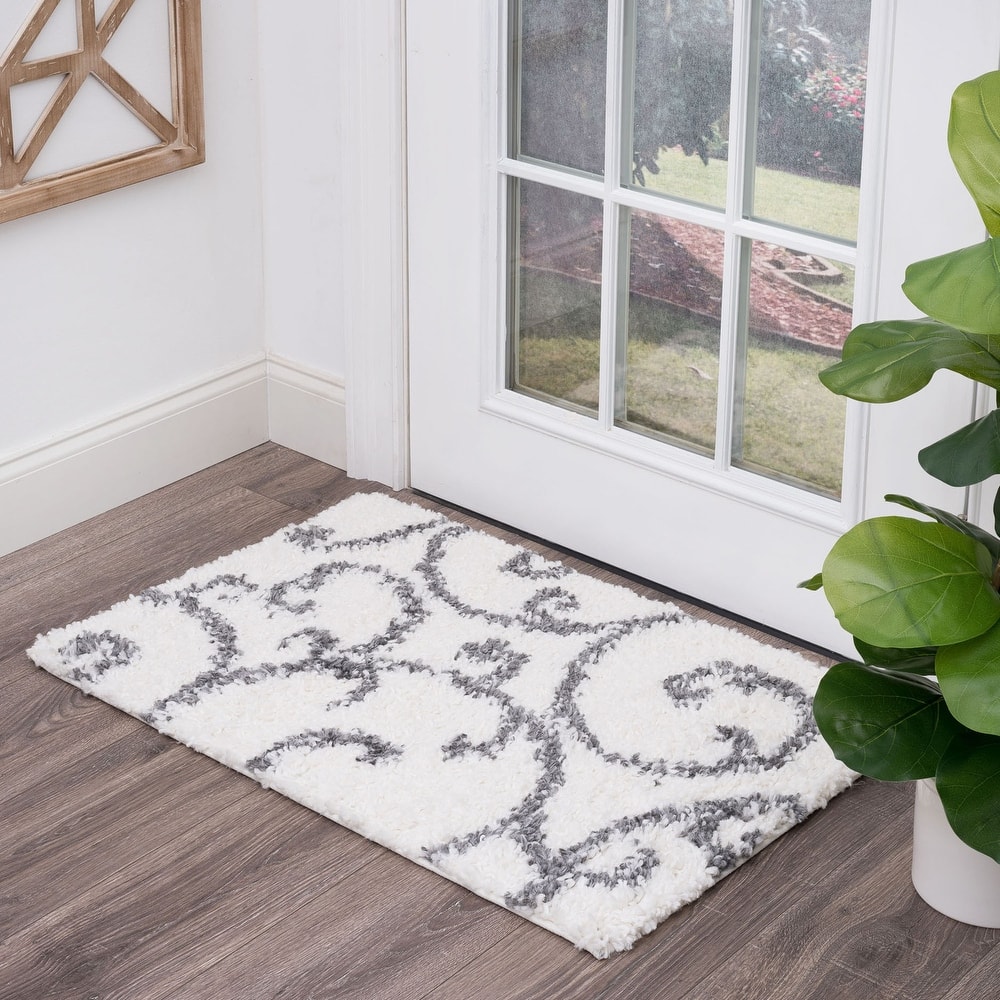 Sohni Shag Farmhouse Floral Indoor Area Rug