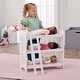 preview thumbnail 1 of 7, Badger Basket Triple Doll Bunk Bed with Ladder, Bedding, and Free Personalization Kit - Pink Gingham