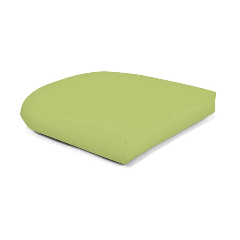 Casual Cushion Solid 1-Piece Outdoor Wicker Seat Pad, 18"W x 18"L - Spring