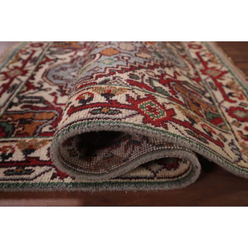 Heriz Serapi Indian Accent Rug Handmade Wool Carpet - 3'2"x 5'0"