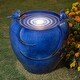 preview thumbnail 3 of 22, Glitzhome 20-Inch Red/ Blue Two Birds Embossed Pattern LED Ceramic Pot Fountain