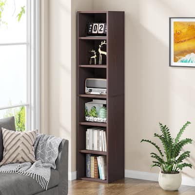 70.9 Inches Tall Corner Bookcase 6-cube Display Shelves