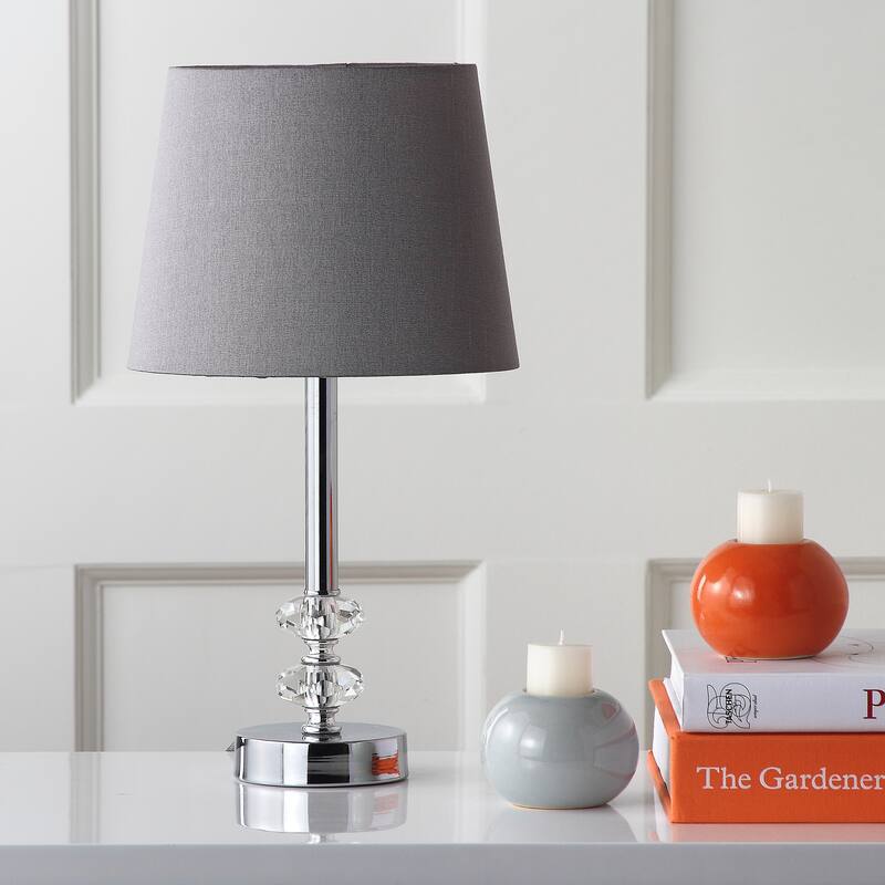 SAFAVIEH Lighting Andria 16-inch Grey Shade Crystal Orb Table Lamp (Set of 2) - 9"x9"x16" - 9"W x 9"D x 16"H