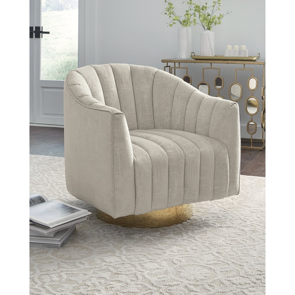 Canyon cream 2025 velvet swivel chair