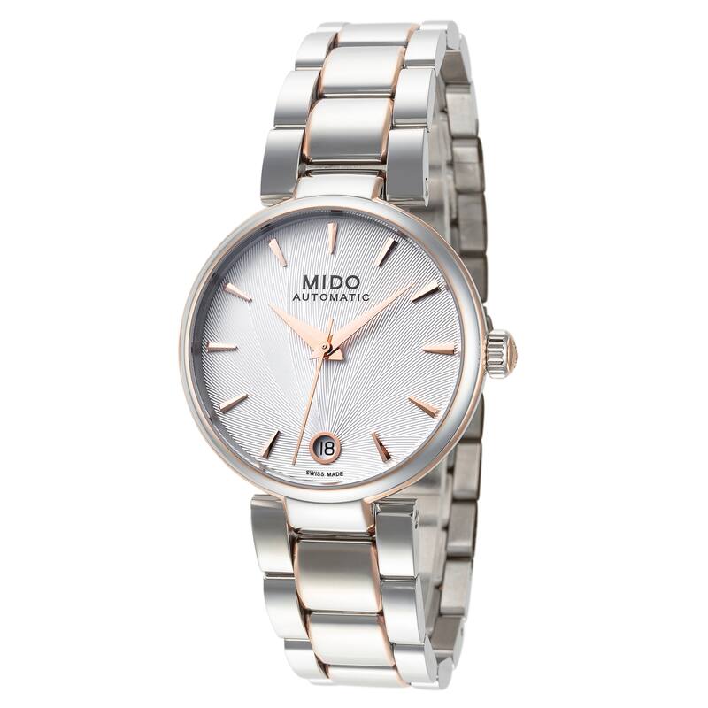 Mido Women's Baroncelli II Donna 33mm Silver Dial Stainless Steel Automatic Watch - Silver-Tone - One Size