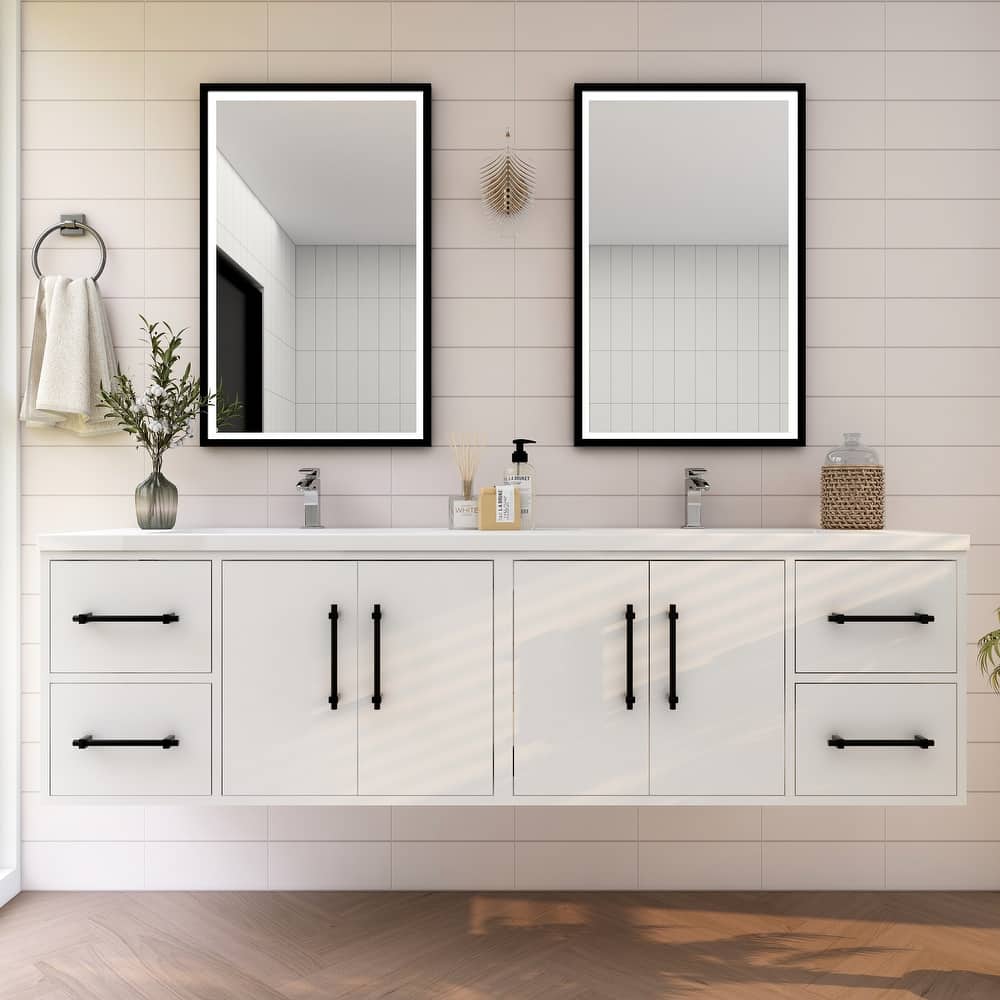 Victoria 72'' Wall-mounted Vanity with Double Reinforced Acrylic Sink - 71.5