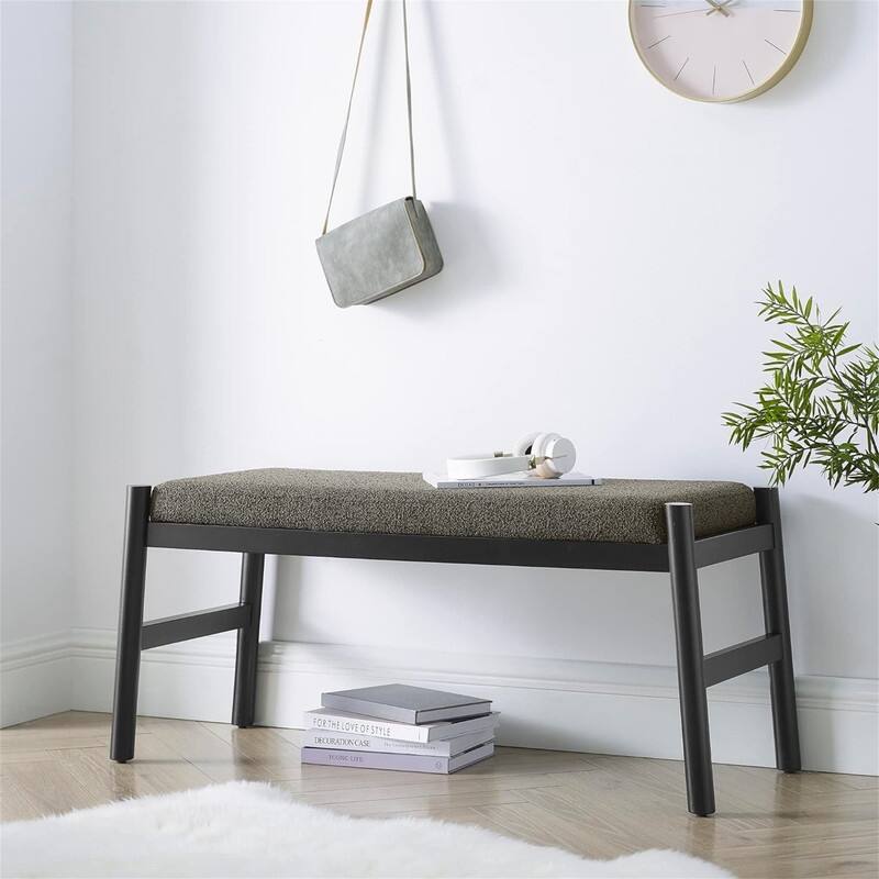 Upholstered Entryway Bench - Brown