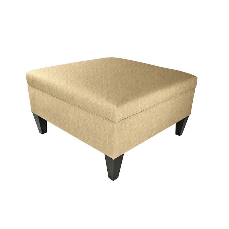MJL Furniture Manhattan Espresso Upholstered Organizational Cocktail Ottoman Table - Pismo